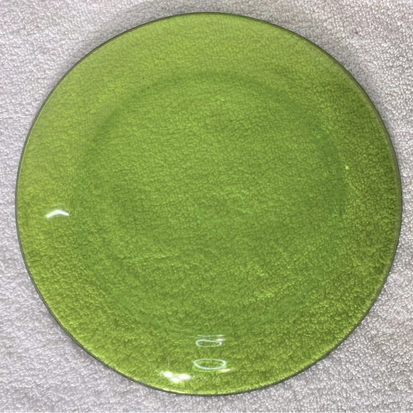 Vintage Duralex France Galaxie Lime Green Glass Dinner Plates X3 - Picture 8 of 14